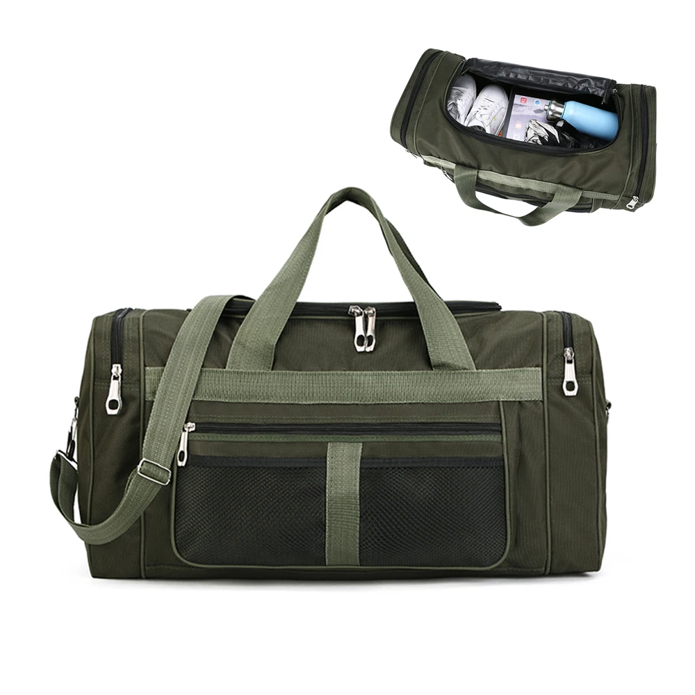 

Large Travel Duffel Bag 11x11.5x22 inch with 55L Capacity Polyester Travel Duffle Bags Foldable Bag Single Shoulder Strap