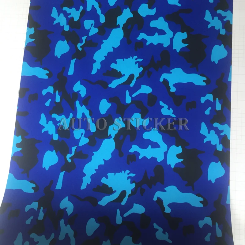 blue camo vinyl car wraps for boat sticker 1