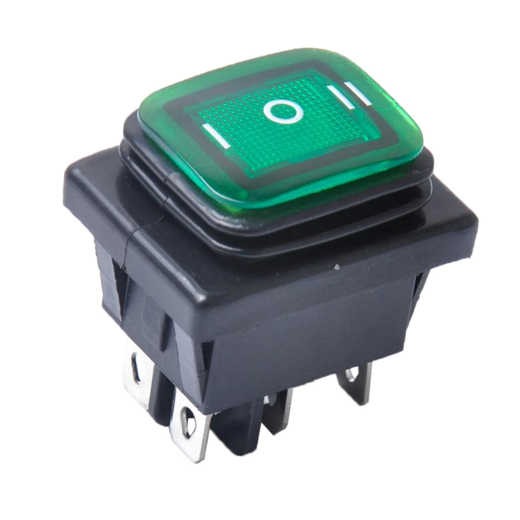 6 Pin 3 Position Rocker Toggle Switch On/Off for Car Truck Boat Motorhome Waterproof Replacement Parts 16A 250VAC or 30A 125VAC