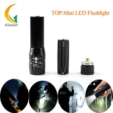 High Power 2000Lumens Mini Black Torch Zoomable font b LED b font font b Flashlights b