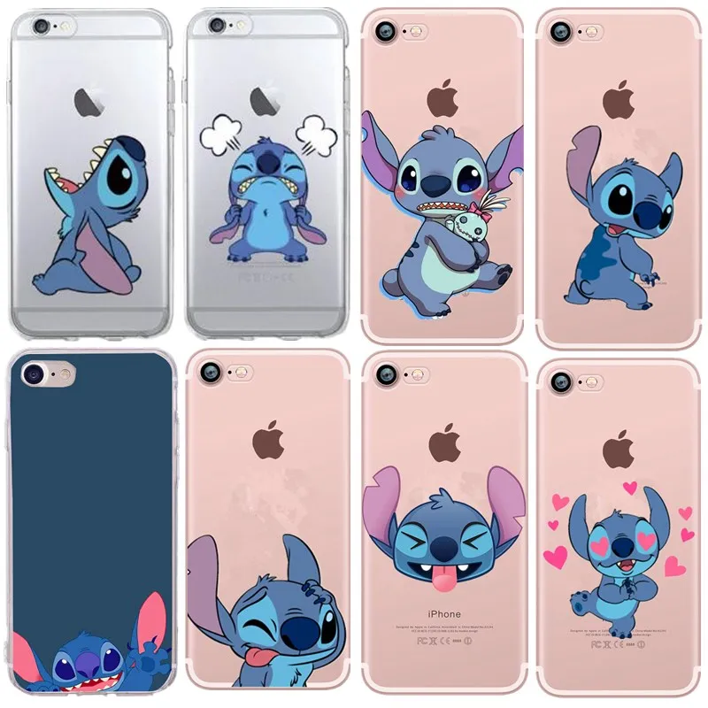 Case for iphone 7 plus case luxury Capa Cartoon Stitch For iPhone 5 5S SE 6 6S 7plus 8plus X capinha para 6s |