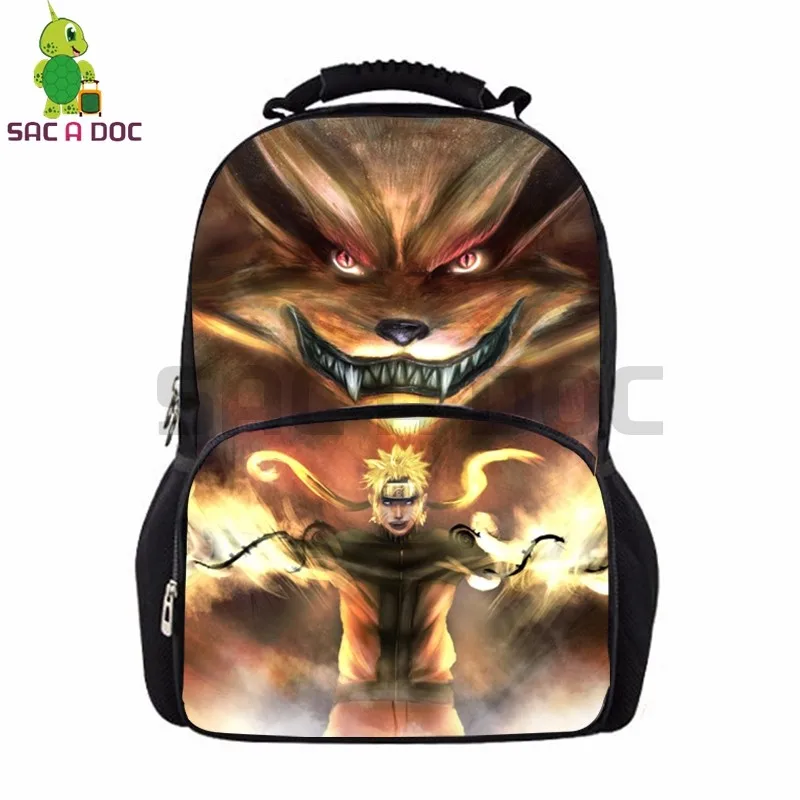 

Anime Naruto School Bag Women Men Laptop Backpack Naruto Sasuke Kakashi Backpack for Teenagers Students Large Capacity Book Bag