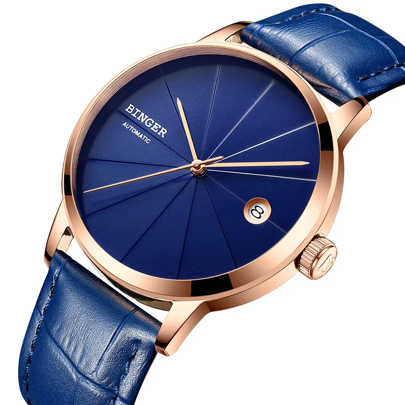 Часы мужские механические водонепроницаемые с сапфировым стеклом|hombre|hombre reloj |