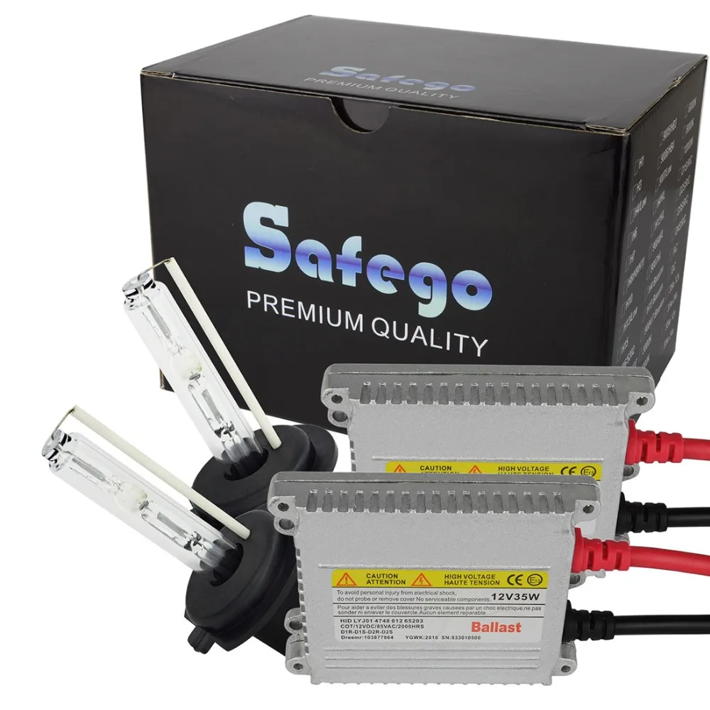 Safego серебряный цвет блок балласт авто лампа h7 разъем белый цвет 6000 K, 8000K hid комплект ксенон hid h7 4300k один луч ксенон комплект
