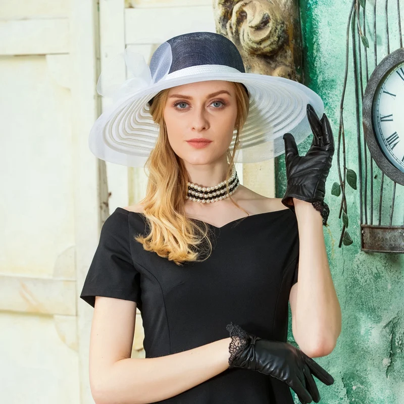 large brimmed wedding hats