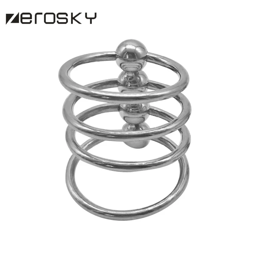 Металлическая петля для пениса Zerosky Кольца секс игрушки мужчин мужская Временная