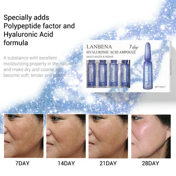 

LANBENA Vitamin C Serum Ampoule Facial Essence Whitening Lightening Black, Moisturizing Anti-Aging 7 Days Nourish TSLM1