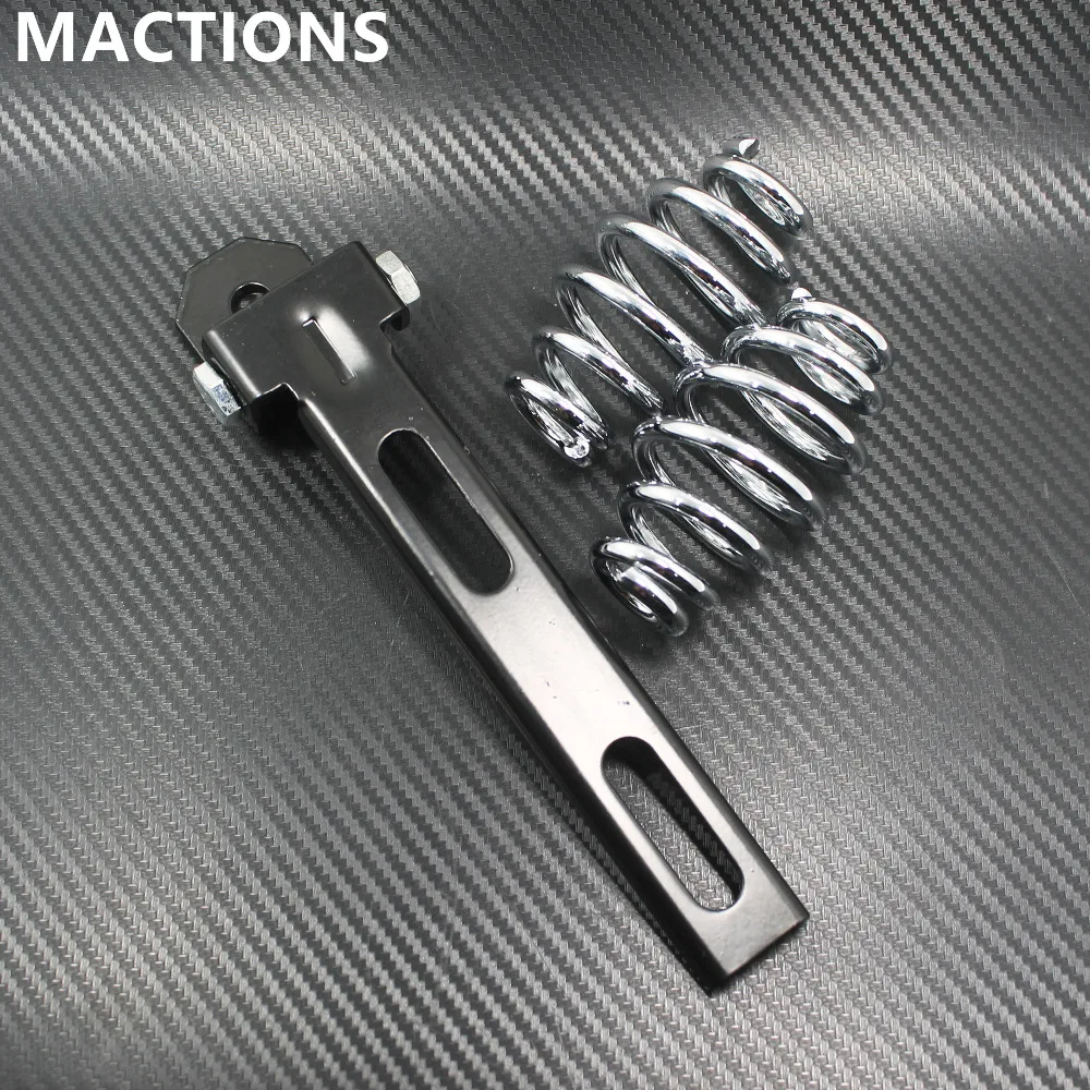

Black Solo Seat Mount Kit Bracket w/ 3" Barrel Spring for Harley Softail Custom Chopper Bobber