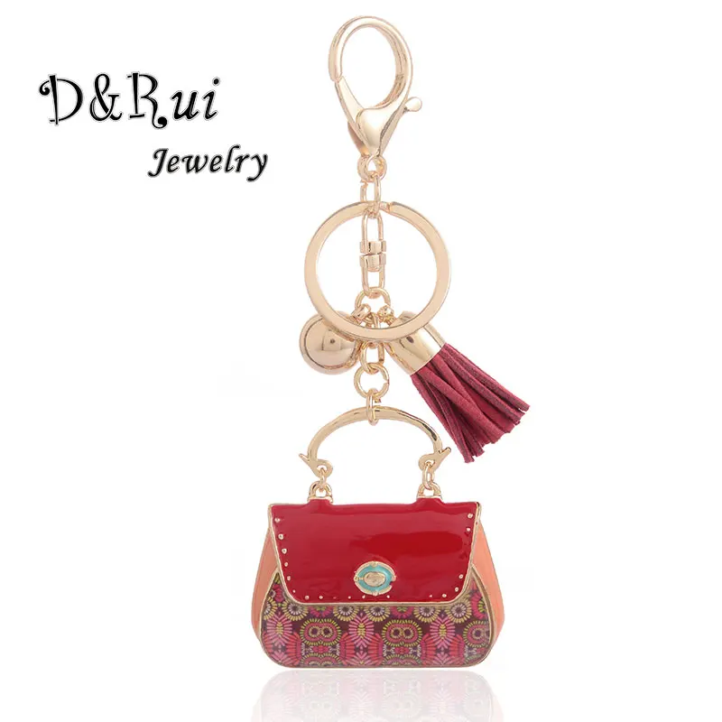 

Trendy Bag Shaped Key Chains For Women Colourful Enamel Zinc Alloy Key Ring Multifunction Keychain Metal Bag Pendant Jewellery