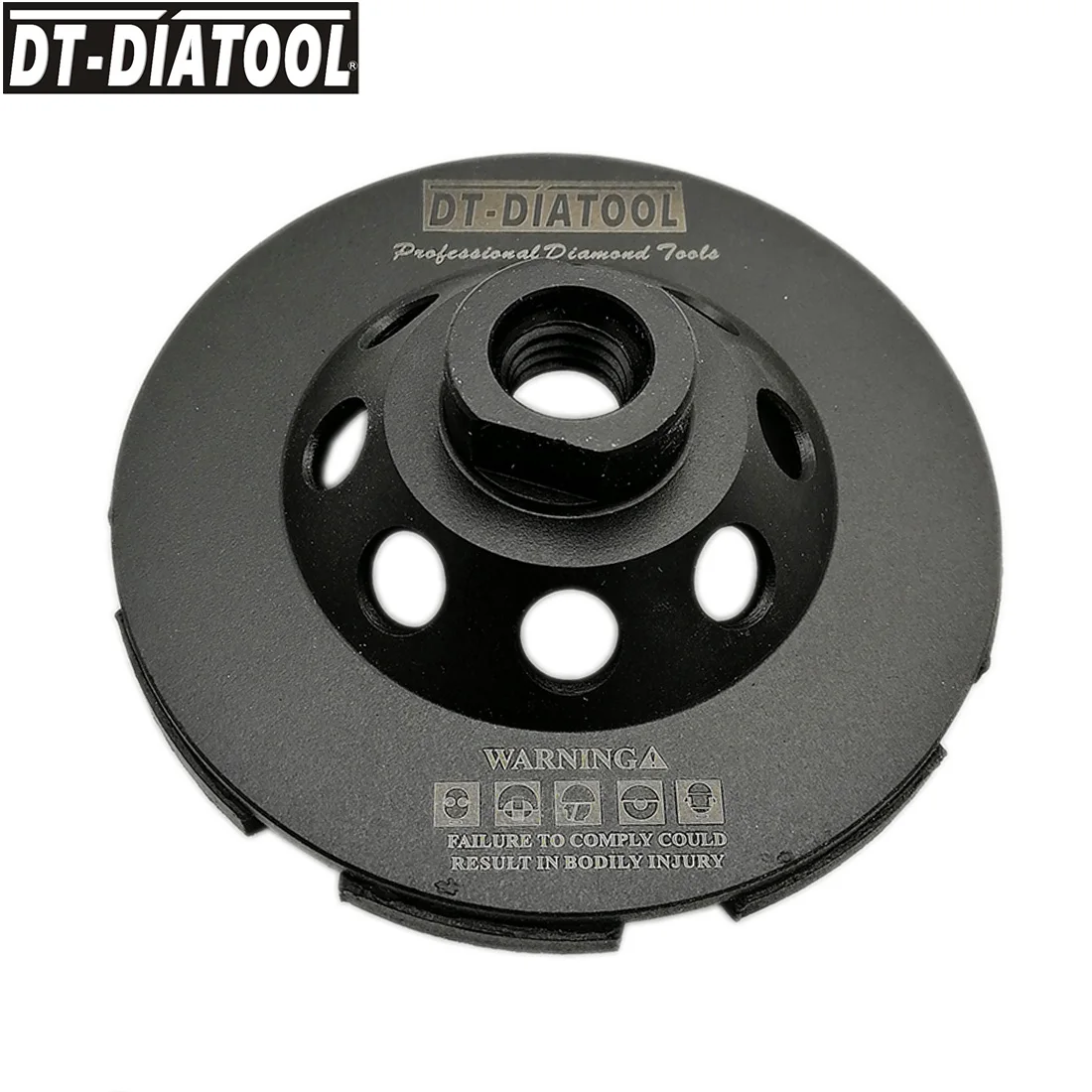 DT-DIATOOL 1 шт. Dia100mm Diamond двухрядные чашевидный шлифовальный круг 4 дюйма для бетонного кирпича твердый камень Гранит Мрамор с M14 нить