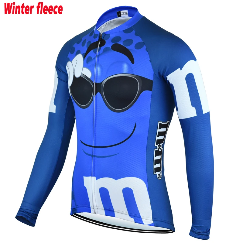 

NEW Men Blue & Red Jersey - Long Sleeve cycling jersey heat Winter Fleece & no Fleece cycling clothing wear Pockets