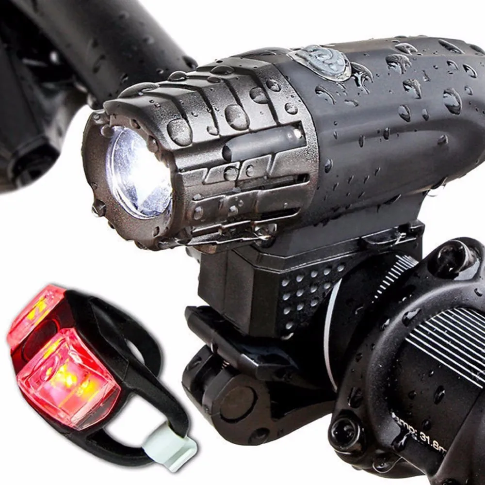 Clearance Waterproof USB Rechargeable Bike Light LED Front Light Tail Light Set Bicycle Headlight Rear Light with 6th Generation Taillight 0 Clearance Waterproof USB Rechargeable Bike Light LED Front Light Tail Light Set Bicycle Headlight Rear Light with 6th Generation Taillight 0