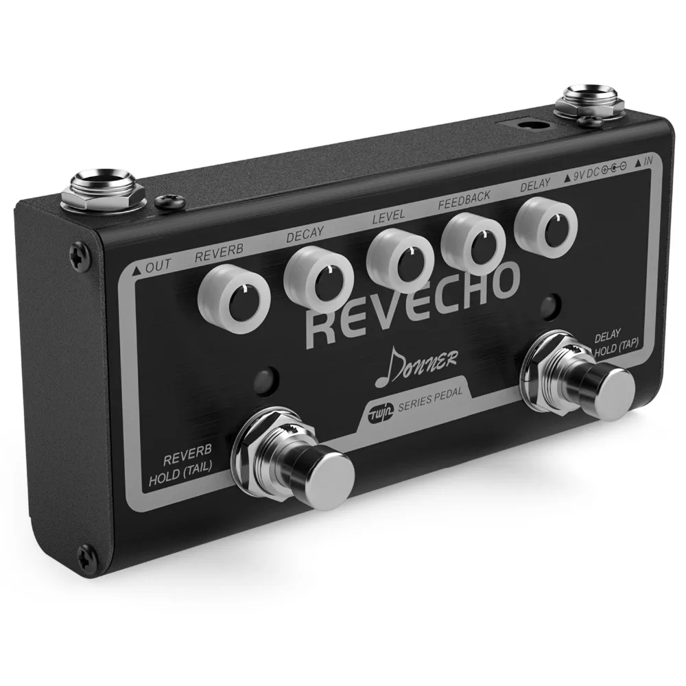 Donner 2 in 1 Delay Reverb Guitar Effects Pedal Revecho Tap Tempo Control Electic Guitar Pedal Accessories True Bypass New Donner 2 in 1 Delay Reverb Guitar Effects Pedal Revecho Tap Tempo Control Electic Guitar Pedal Accessories True Bypass New
