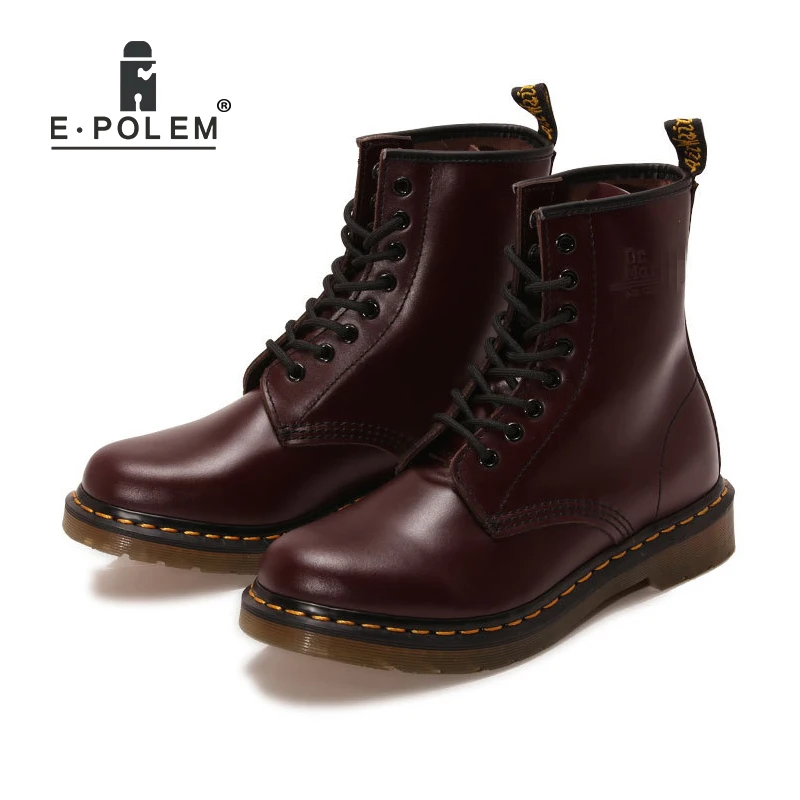 

Burgundy Boots Genuine Leather Red-Wine Ankle Boot for Unisex 2018 Anti-Season Clearance Sale