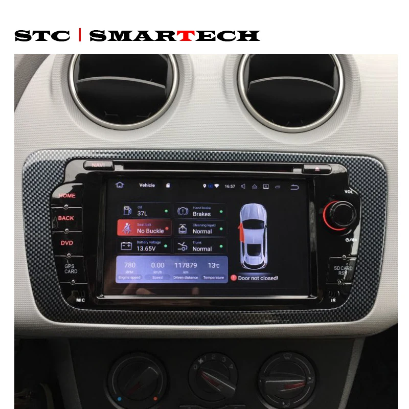 Excellent SMARTECH 2 Din Android 8.1 Seat ibiza Car Radio DVD Player GPS Navigation for ibiza with CAN-BUS Decoder Support OBD TPMS DVRs 5