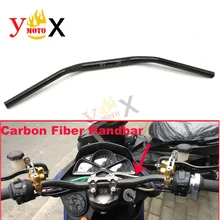 Мотоцикл из углеродного волокна 1 1/" 28 мм жир бар 22 мм руль Торцевая Ручка Бар Pit Dirt след двигатель велосипед мини Мотокросс ATV Quad