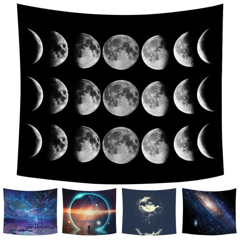 

2019 Starry Tapestry Universe Printed Tapestry Polyester Fabric Wall Hanging Decor Mural Beach Towel Bedspread Picnic Blanket