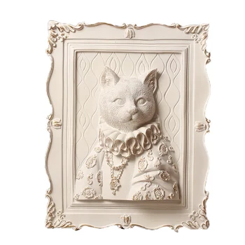 

Simple Modern Wall Decor Figurine Resin Embossed Animal Head Ornament Wall Decoration Painting Pendant Home Decor Art Craft Gift