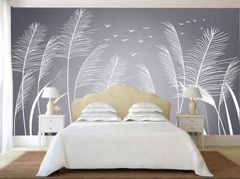 

wallpapers modern Home Decor 3 d wallpapers murals nature reeds photo for living room bedroom tv sofa background paper mural