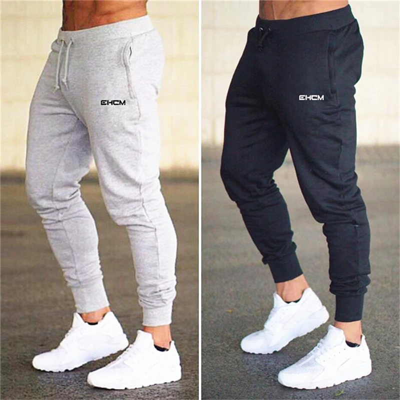 

Men Joggers Casual Fitnes Pencil Pants Male Sportswear Fashion Skinny Sweatpants Trousers Black Gyms Bodybuilding Long pants