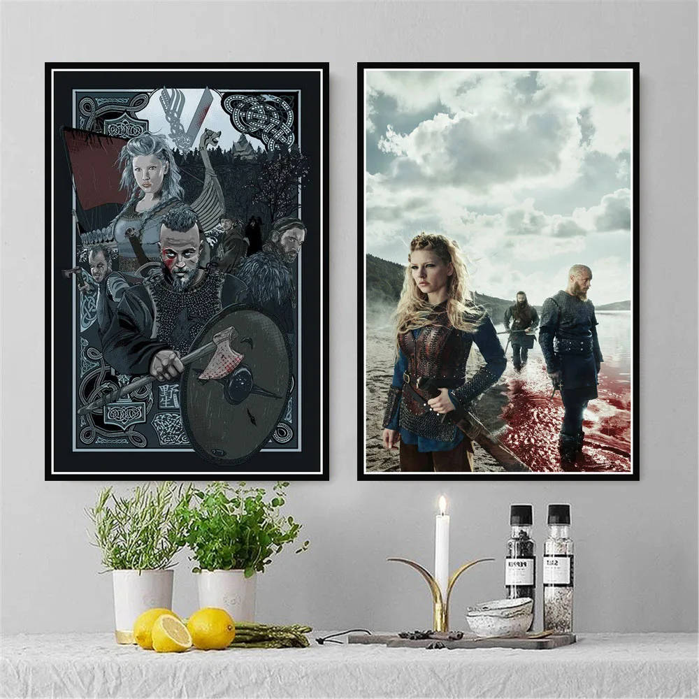 

Vikings Classic TV Series Show Season Poster Wall Art Picture Posters and Prints Canvas Painting for Room Home Decor