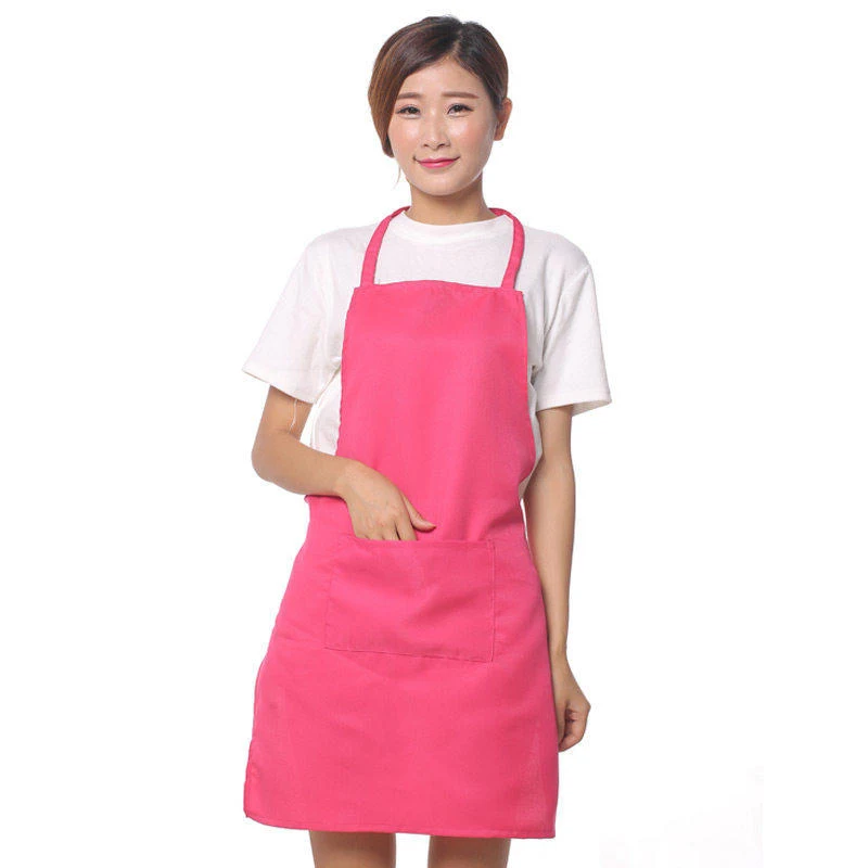 Unisex Restaurant Home Kitchen Cooking Craft Work Commercial Kit Apron With Pockets For Women Men Aprons print logo from 10 PCS