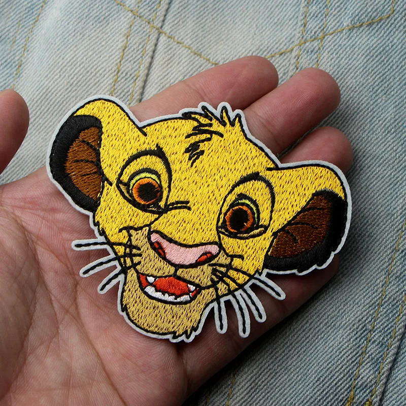 Лев Король Simba мультфильм Железный На заплатках одежда para diy эмблемы с вышивкой шитье аппликация Patchworks наклейки E0076