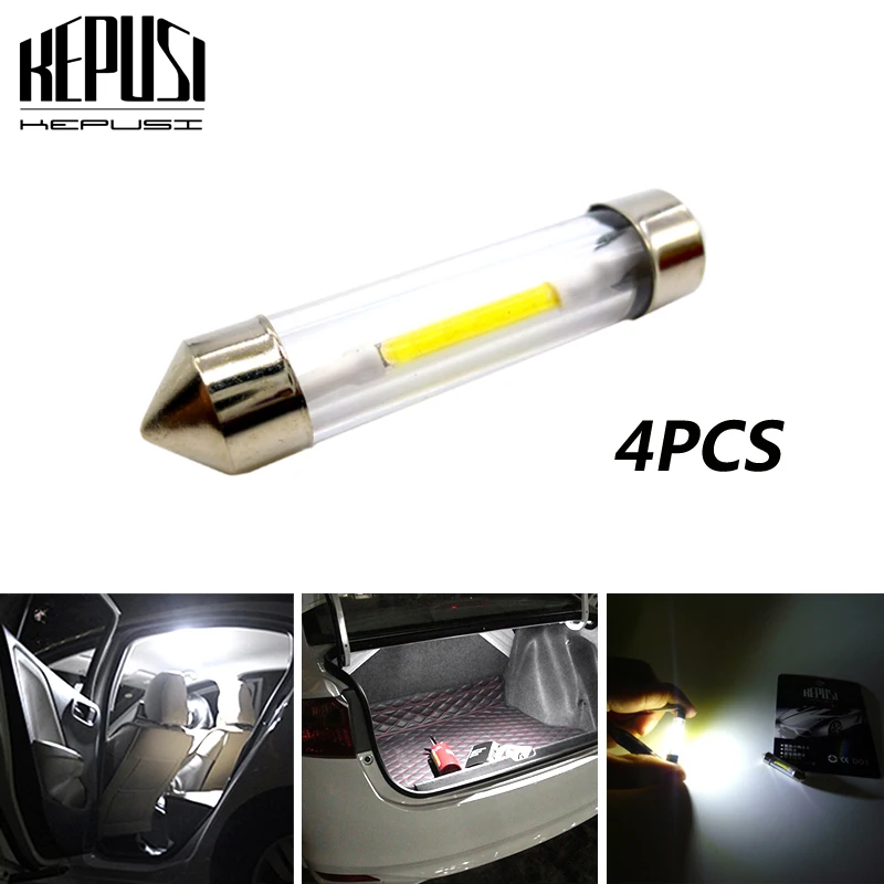 

4x C5W C10W LED Bulb Festoon Led Light 31mm 36mm 39mm 41mm Auto Dome Reading Lamp License Plate Lights Car Interior Bulb 12V