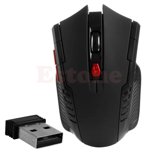 2400 DPI 6 Buttons Mini Adaptor Plug And Play Wireless 2.4GHZ Cordless Gaming Mouse Mice For PC Laptop 2400 DPI 6 Buttons Mini Adaptor Plug And Play Wireless 2.4GHZ Cordless Gaming Mouse Mice For PC Laptop