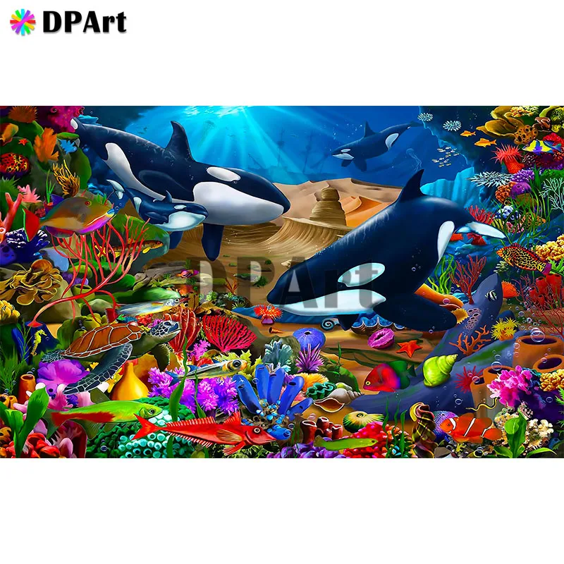 

Diamond Painting 5D Full Square/Round Drill Sea World Whale Ocean Daimond Embroidery Painting Cross Stitch Mosaic Picture M827