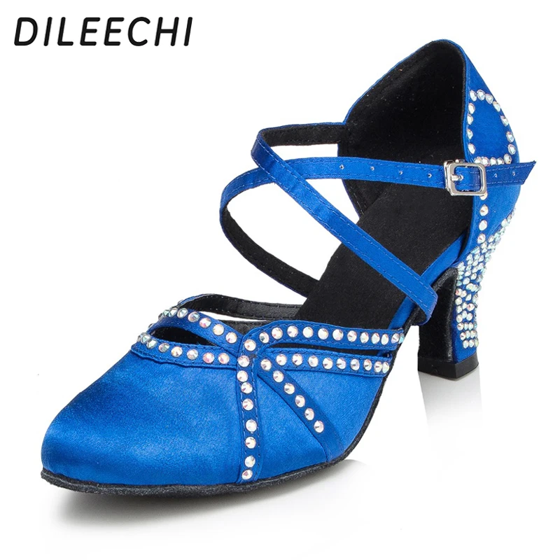 DILEECHI/осенне-зимняя женская обувь для латиноамериканских танцев; Современная танцевальная обувь; Обувь для бальных танцев; обувь для танцев на квадратном каблуке; мягкая подошва