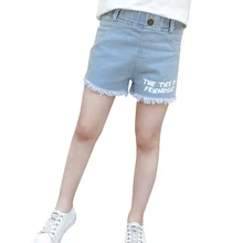 Новые летние модные детские джинсовые шорты детские шорты для девочек повседневные джинсы Шорты Брюки детские летние хлопковые шорты для девочек