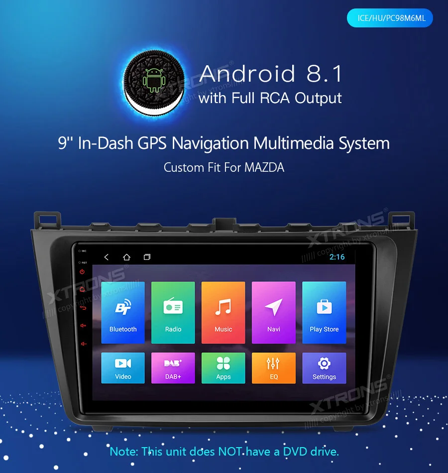 Cheap 9" Android 8.1 OS Car Multimedia Navigation GPS Radio for Mazda 6 2008-2012 & Mazda 6 Ultra 2008-2016 & Mazda 6 Ruiyi 2008-2012 1