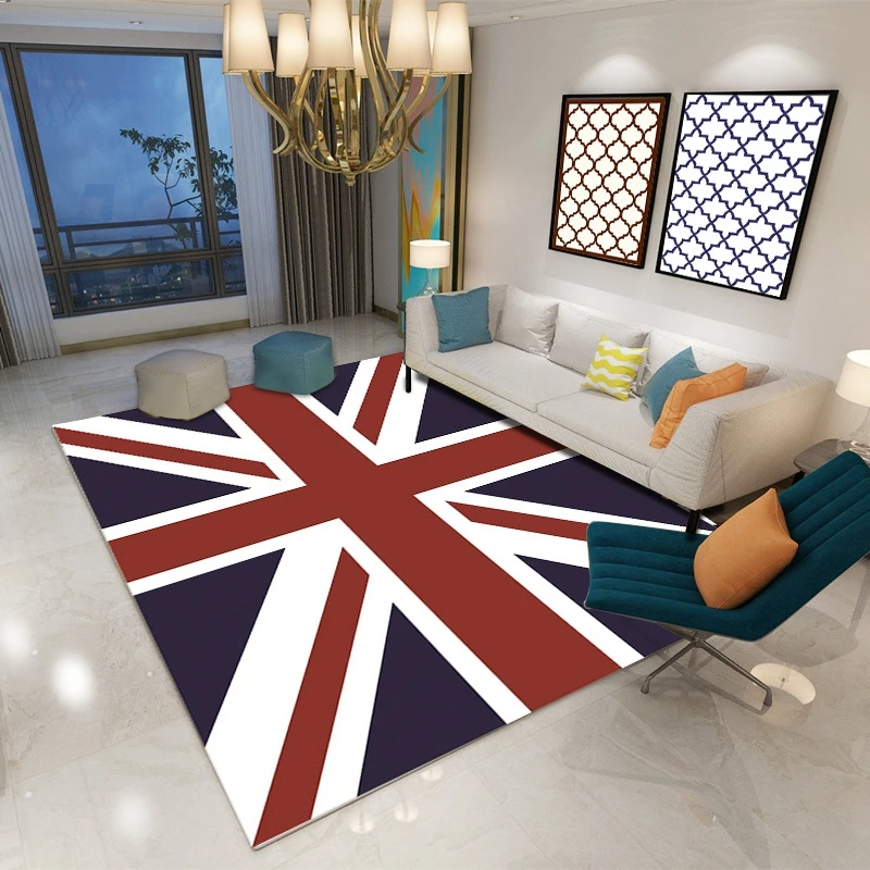 Коврик для пола с геометрическим узором Лондона, большой размер, для гостиной, спальни, дивана, чайного стола, коврики и ковры, прямоугольный Противоскользящий коврик