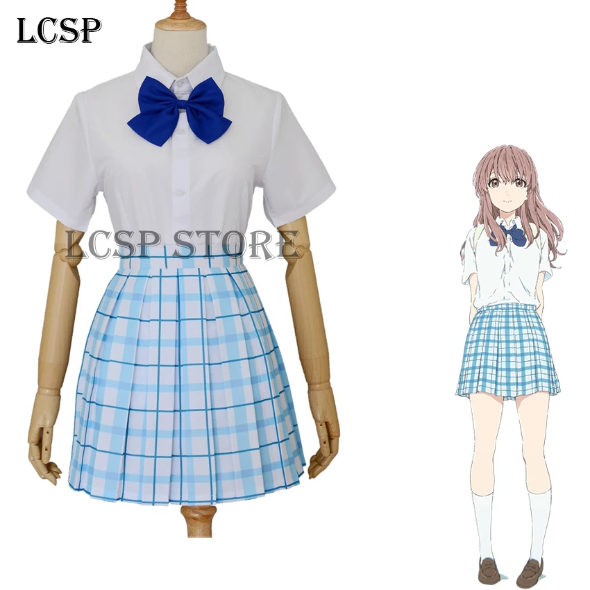 LCSP A тихий голос Shouko Nishimiya Shoko Косплей Костюм японский аниме форма голоса школьная