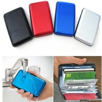 

300pcs/lot New Wholesale Aluminum Business ID Credit Card Holder Waterproof Travel Card Wallet