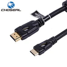 Choseal QS8136 Mini HDMI To HDMI Cable 2.0V Male To Male 3D 4K*2K HD Mini HDMI Cable For PS3/4 Camera Monitor Camcorder Laptop