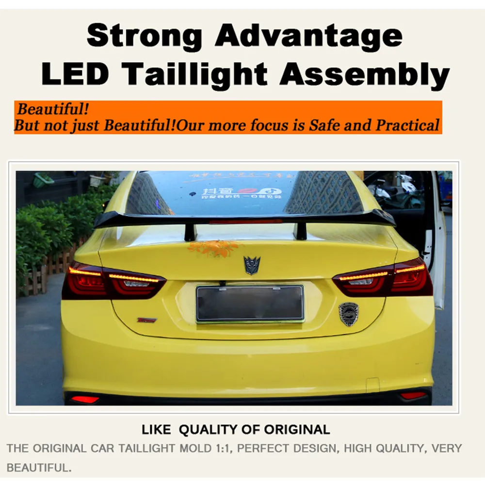 Sale Car Styling LED Tail Lamp for Chevrolet Malibu Tail Lights 14-18 for Malibu Rear Light DRL+Turn Signal+Brake+Reverse LED light 2