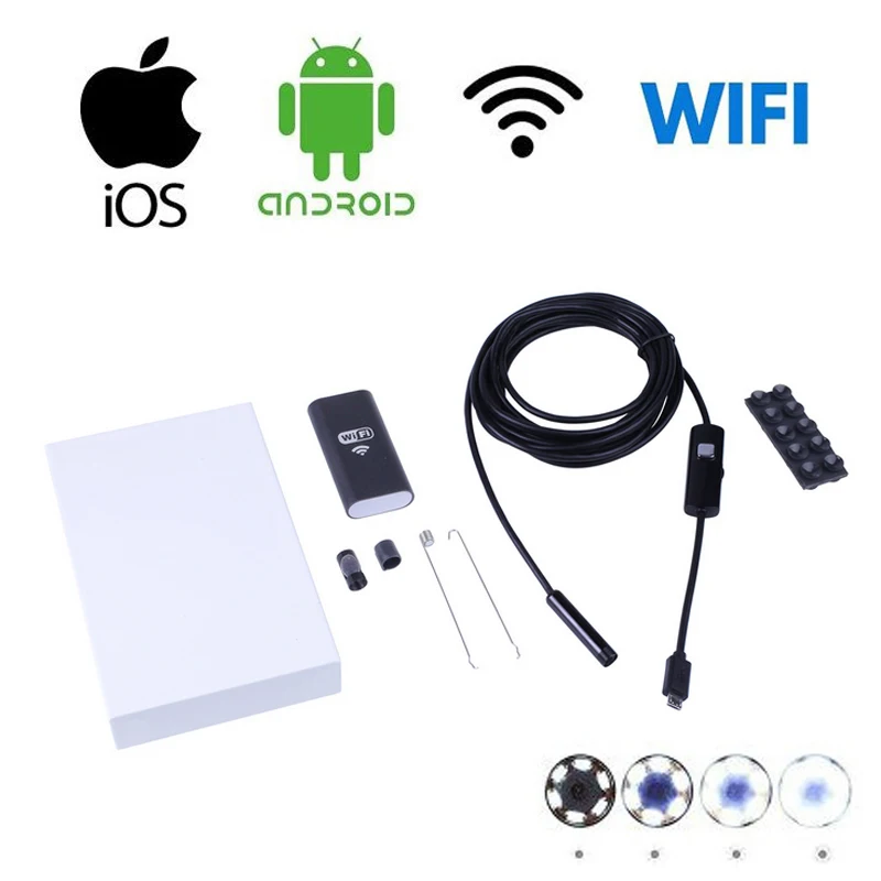 

1M 2M 5M 10M USB Endoscope Camera HD 8.5mm Lens Endoscope Wireless Wifi Borescope Video Inspection For Android iOS