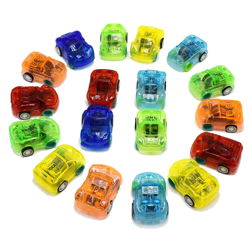 

Super Mini Colorful Multicolor Transparent Pull Back Cars Diecast Model Car Toys for Kids Gift Wholesale