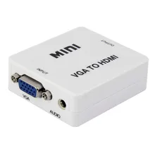 VGA2HDMI Mini Box With Audio Converter For Xiaomi Box/Laptop/PC HDTV HD 1080P VGA TO HDMI Video Adapter Free shipping