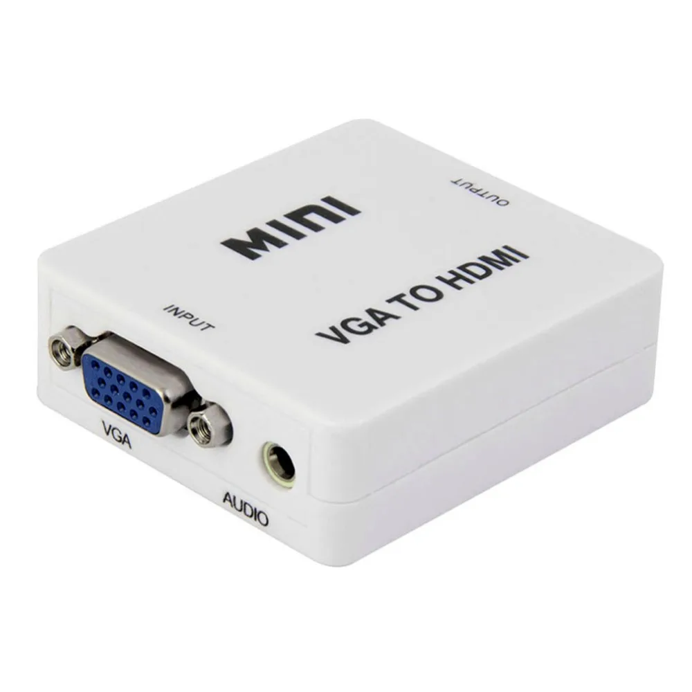 Мини бокс VGA2HDMI с аудио конвертером для Xiaomi Box/ноутбука/ПК HDTV HD 1080P VGA в HDMI видео