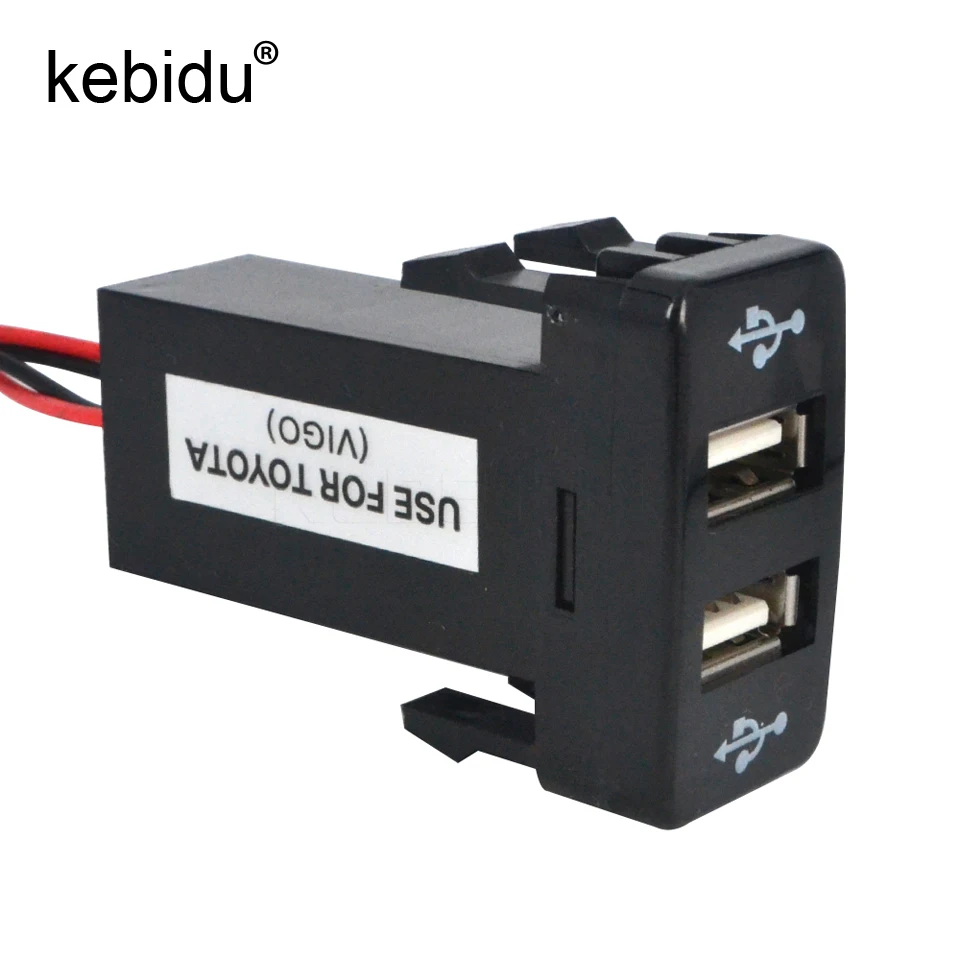 Автомобильное зарядное устройство kebidu с двумя USB-портами 12 В ~ 24 до 5 В/2 1 А