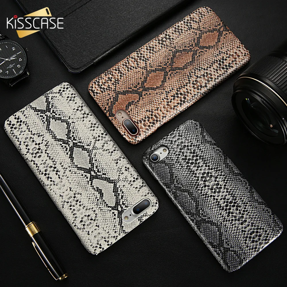 Kisscase чехол для iPhone XS Max XR Ретро змеиная кожа тонкий жесткий 7 8 Plus 6 S 5S 5 Capa|Бамперы| |