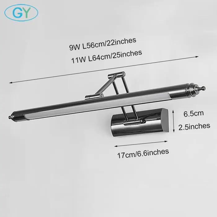 Промышленный поворотный зеркальный светильник для шкафа, современный декор, косметическое зеркало, туалетный светодиодный светильник, зеркальный светильник для ванных и туалетных комнат meja rias