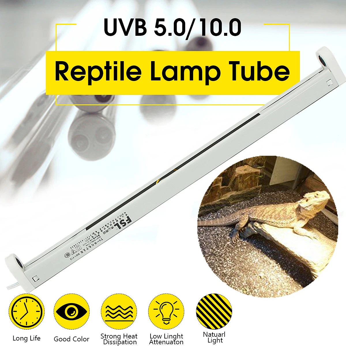 

T8 Reptile Pet Vivarium Terrarium UVB 5.0 10.0 Pet Lamp Light New Arrival Tube Fluorescent Tube Light Lamp Bulb