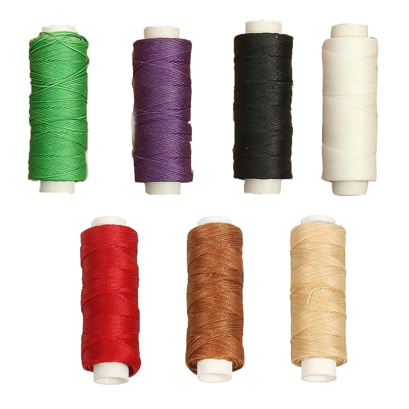 Durable 50 Meter 0.45mm Leather Waxed Thread Cord for DIY Handicraft