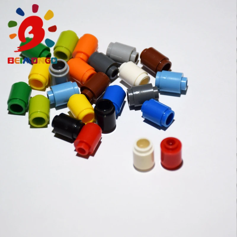Free Shipping!BEIMONGO Blocks Cylindrical 1x1(3H) 200PCS Pixel Educational &amp Intelligent DIY Kids' Toys can be compitabled | Игрушки и