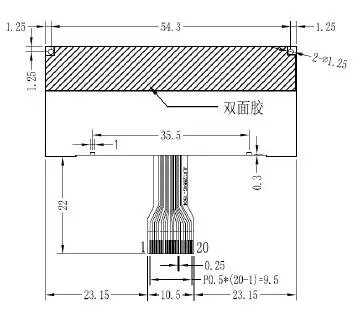 20PIN SPI COG 12832 ЖК-дисплей ST7567 Привод IC белая подсветка 3,3 В