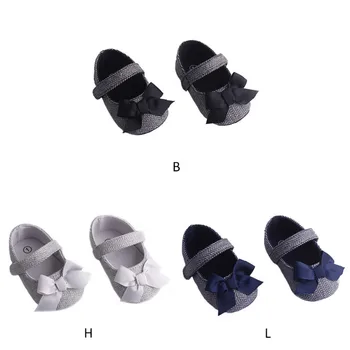 

Baby's First Walkers Shoes Sweet Bowknot Retro Baby Toddler Shoes Non-slip Soft Prewalker Baby Shoes For Girl